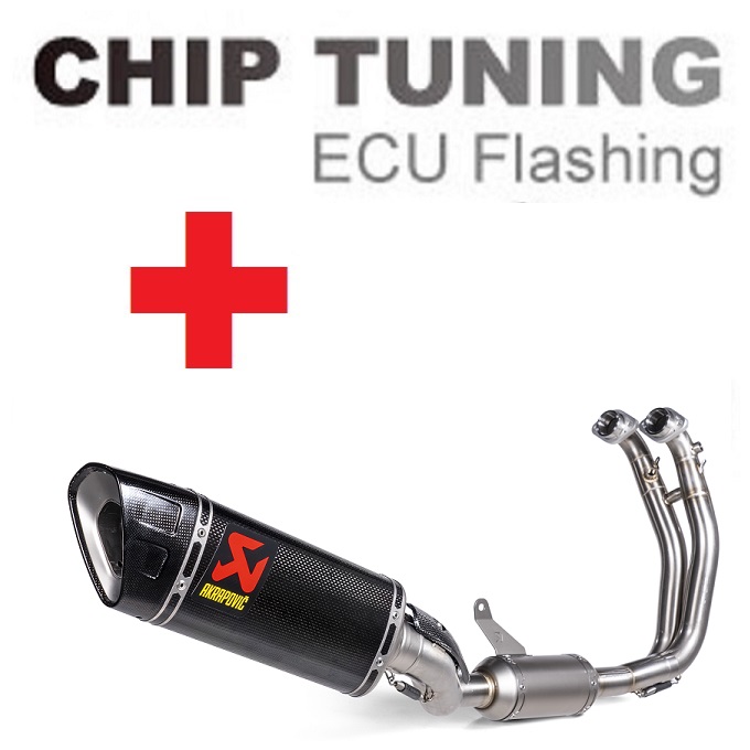 Aprilia RS 660 Tuono 660 (Factory) 2021 2022 2023 Ajuste de flash de ECU de alto rendimiento + Akrapovic S-A6R3-APLC (Etapa 3)