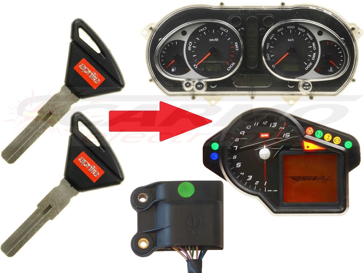 Programación Aprilia 2x chip llave - Haga click en la imagen para cerrar