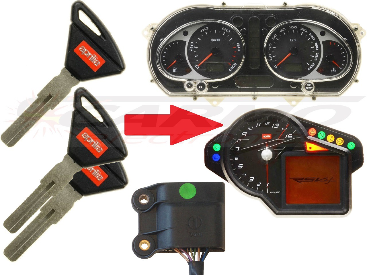 Programación Aprilia 3x chip llave - Haga click en la imagen para cerrar