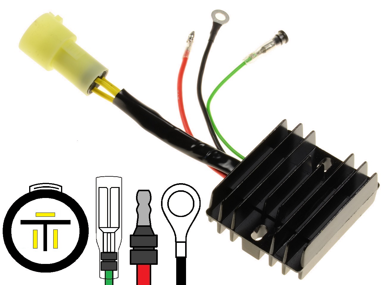 CARR204-Marine-outboard Yamaha Mercury F75 F80 F90 F100 SH758AA MOSFET Regulador de voltaje rectificador - Haga click en la imagen para cerrar