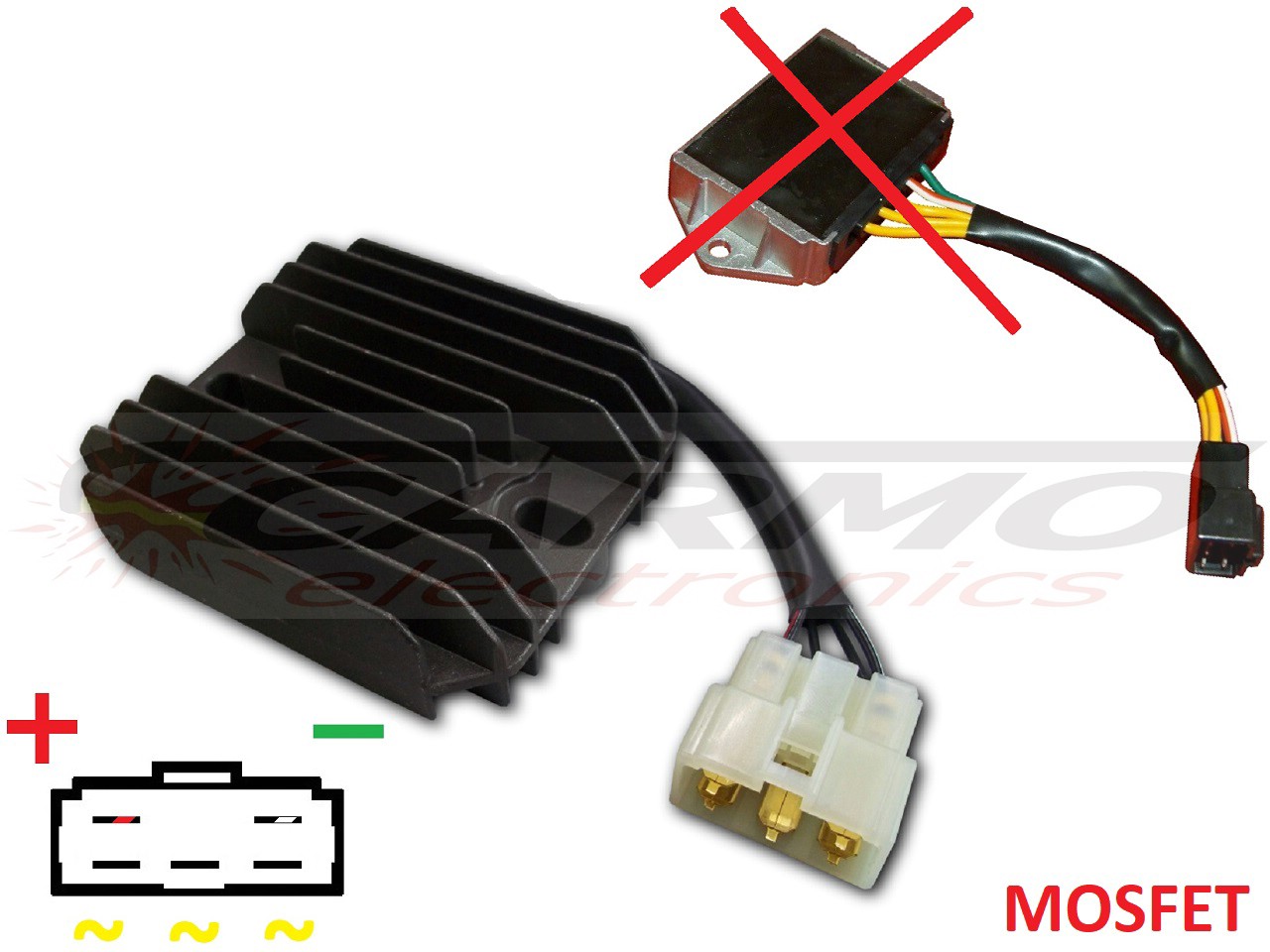 CARR201 - MOSFET Gasgas Gas Gas Regulador de voltaje rectificador (MFS450434009 Ducati) - Haga click en la imagen para cerrar
